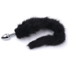 plug queue de renard fox 6 x 27 cm noir
