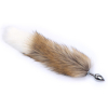 plug queue de renard fox 6 x 27cm beige blanc 1