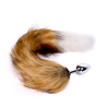 plug queue de renard fox 6 x 27cm beige blanc 3
