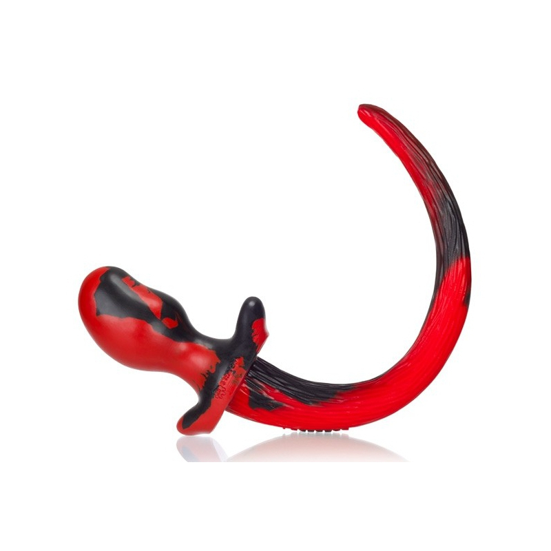 plug queue puppy tail bulldog 115 x 6 cm rouge