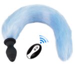 plug queue vibrant fox tail vibe 65 x 32cm queue 40cm bleue
