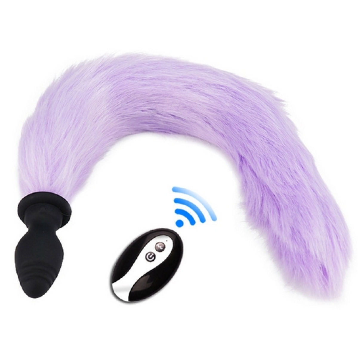 plug queue vibrant fox tail vibe 65 x 32cm queue 40cm violette
