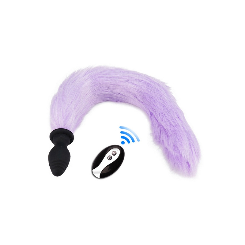 plug queue vibrant fox tail vibe 65 x 32cm queue 40cm violette