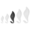 plug silicone bulby l 17 x 8cm noir