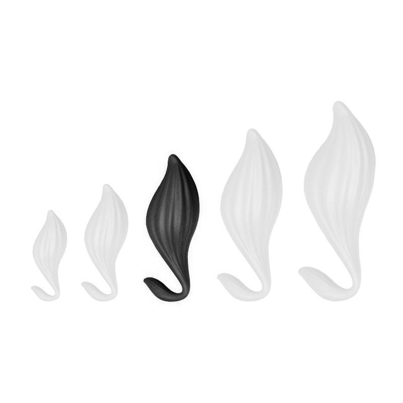 plug silicone bulby l 17 x 8cm noir