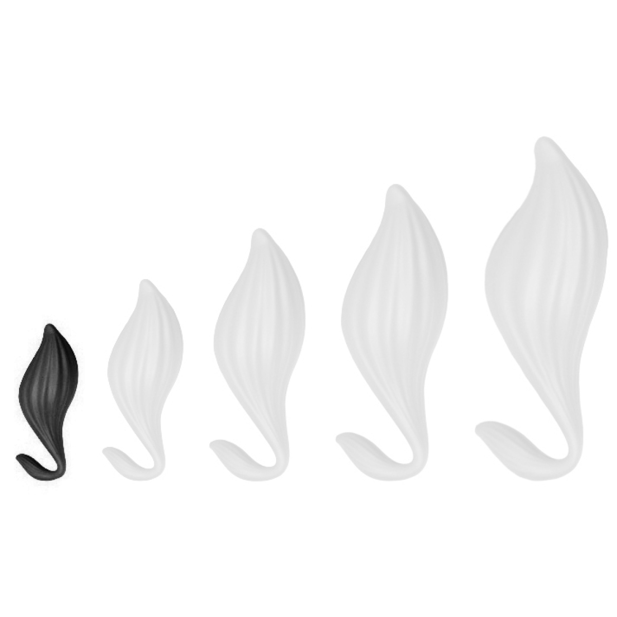 plug silicone bulby s 12 x 55cm noir