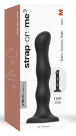 plug silicone geisha balls strap on me m 15 x 37cm noir 1