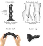 plug silicone geisha balls strap on me xl 175 x 42cm noir 3