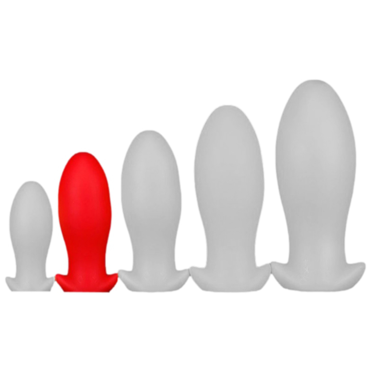 plug silicone saurus egg m 12 x 53cm rouge