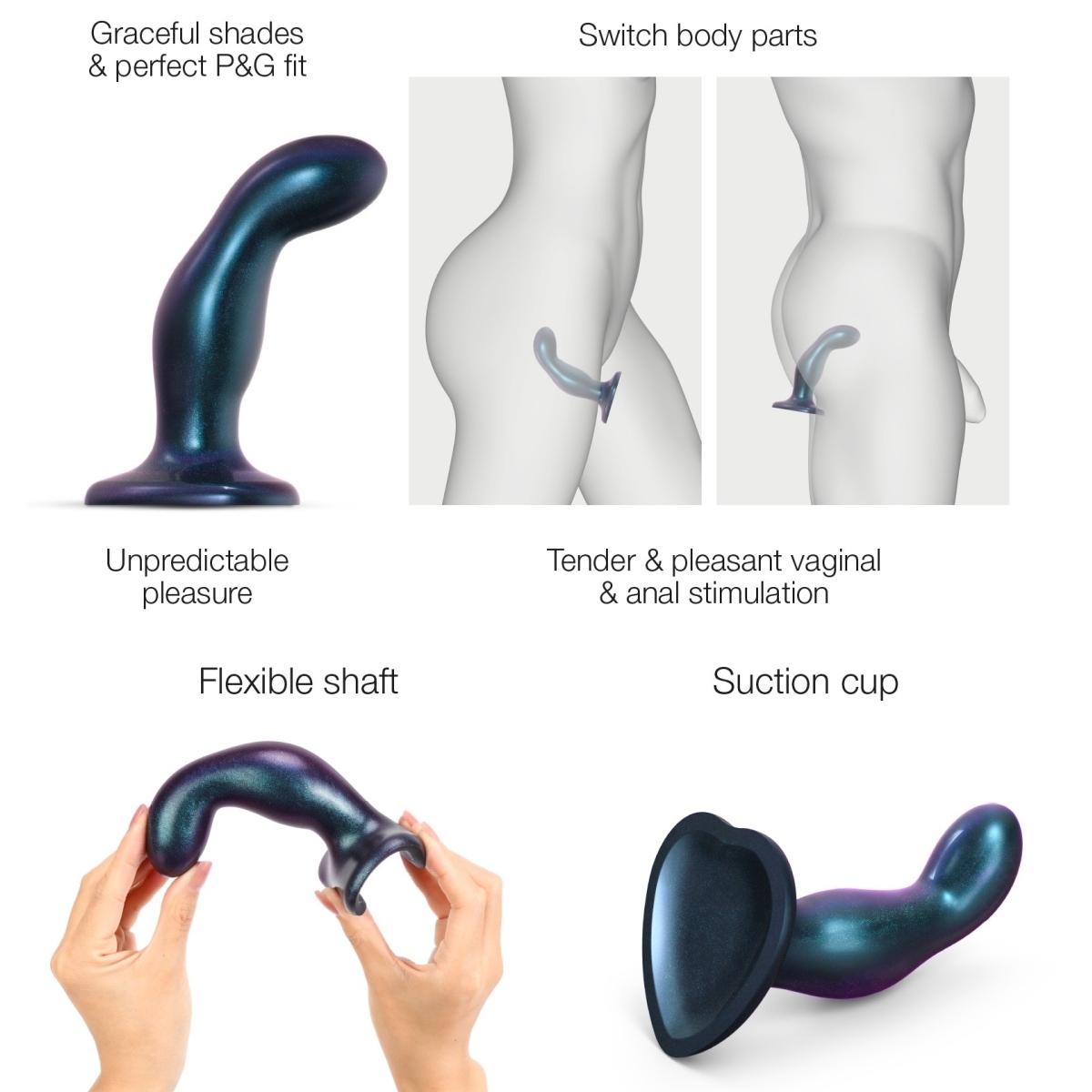 plug silicone snaky strap on me m 14 x 38cm bleu 2