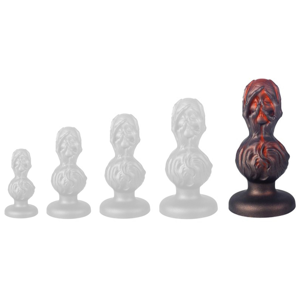 plug skullis xl 18 x 85 cm rouge noir