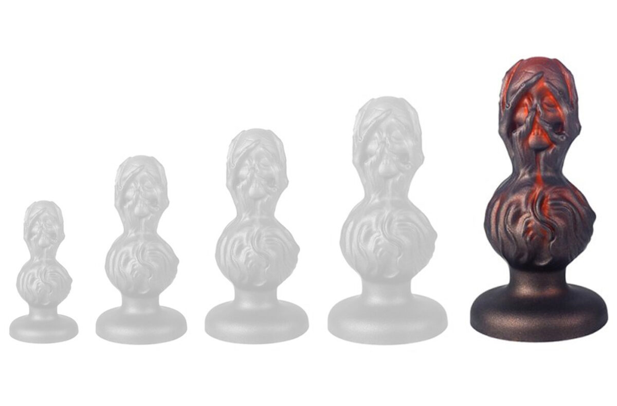 plug skullis xl 18 x 85 cm rouge noir