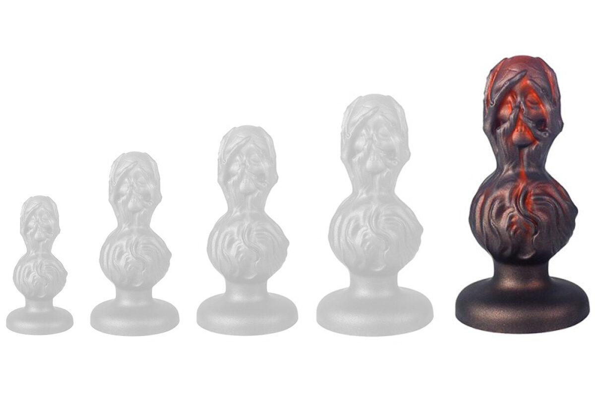 plug skullis xl 18 x 85 cm rouge noir