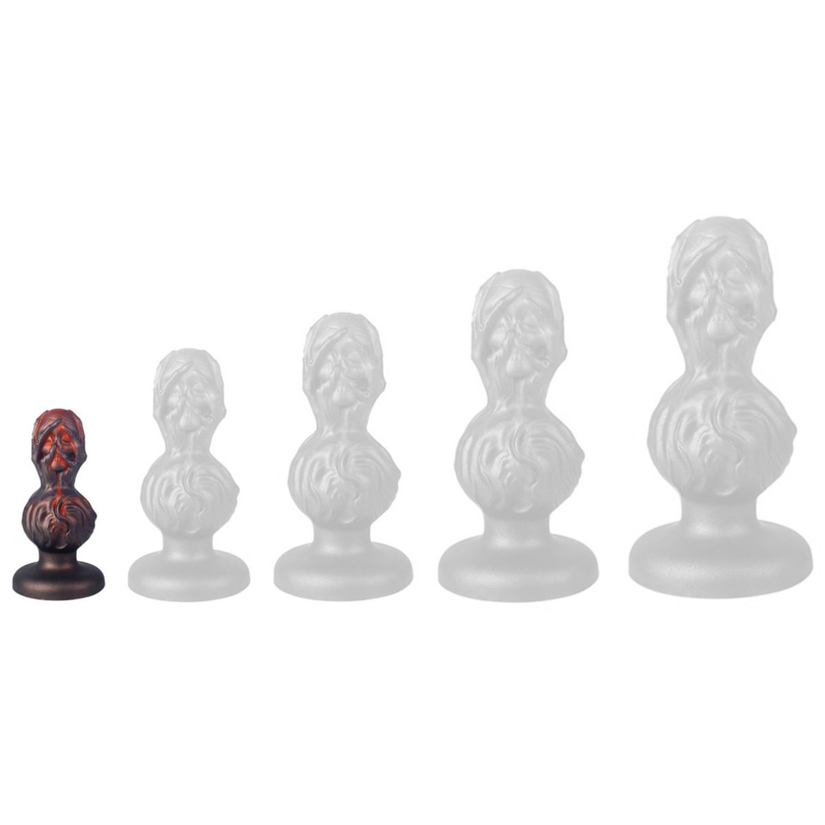 plug skullis xs 9 x 4 cm rouge noir