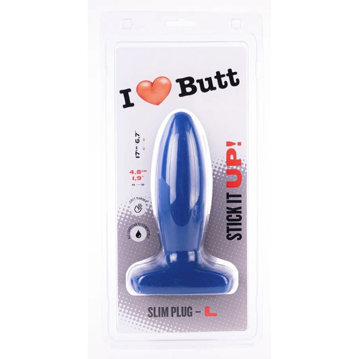 plug slim l i love butt 14 x 48 cm bleu 1