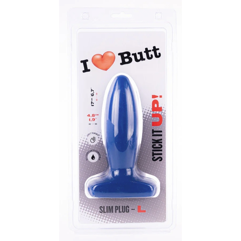 plug slim l i love butt 14 x 48 cm bleu 1