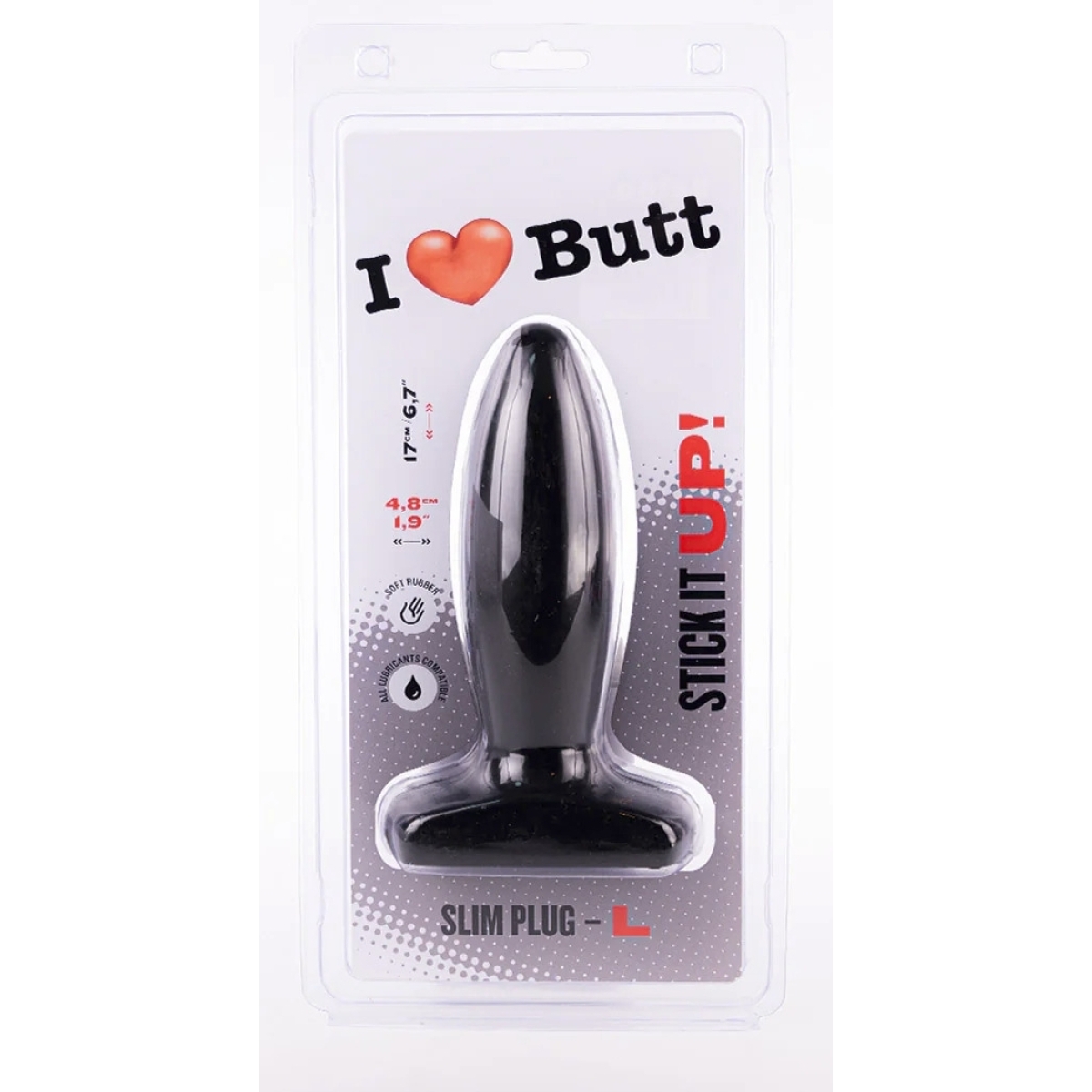 plug slim l i love butt 14 x 48 cm noir 1