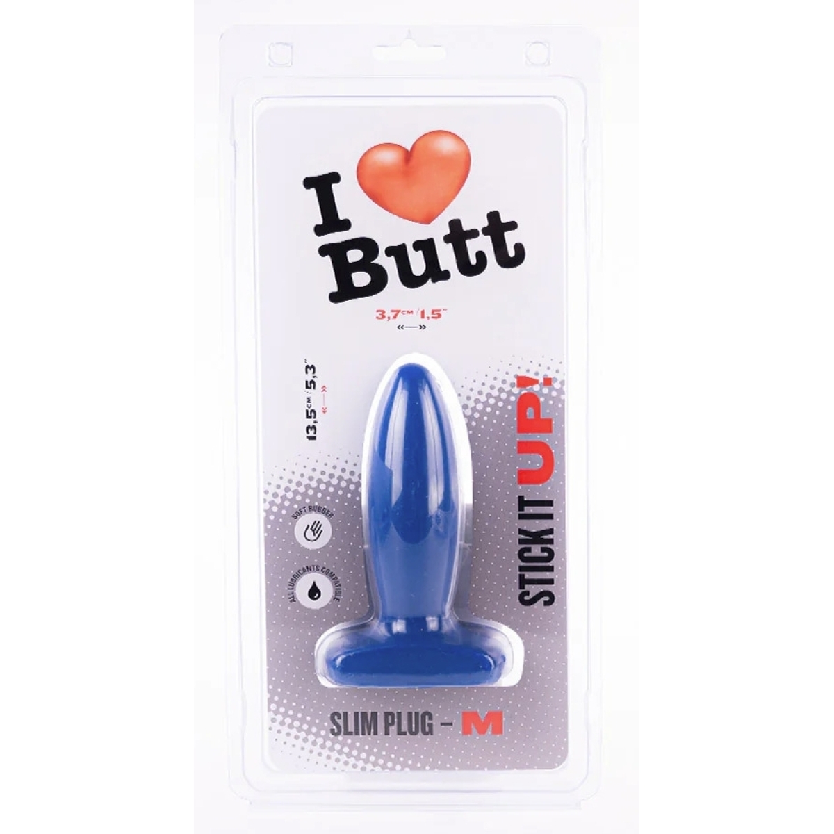 plug slim m i love butt 11 x 37 cm bleu 1