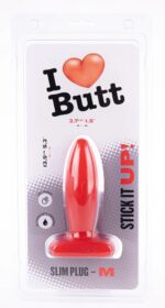 plug slim m i love butt 11 x 37 cm rouge 1