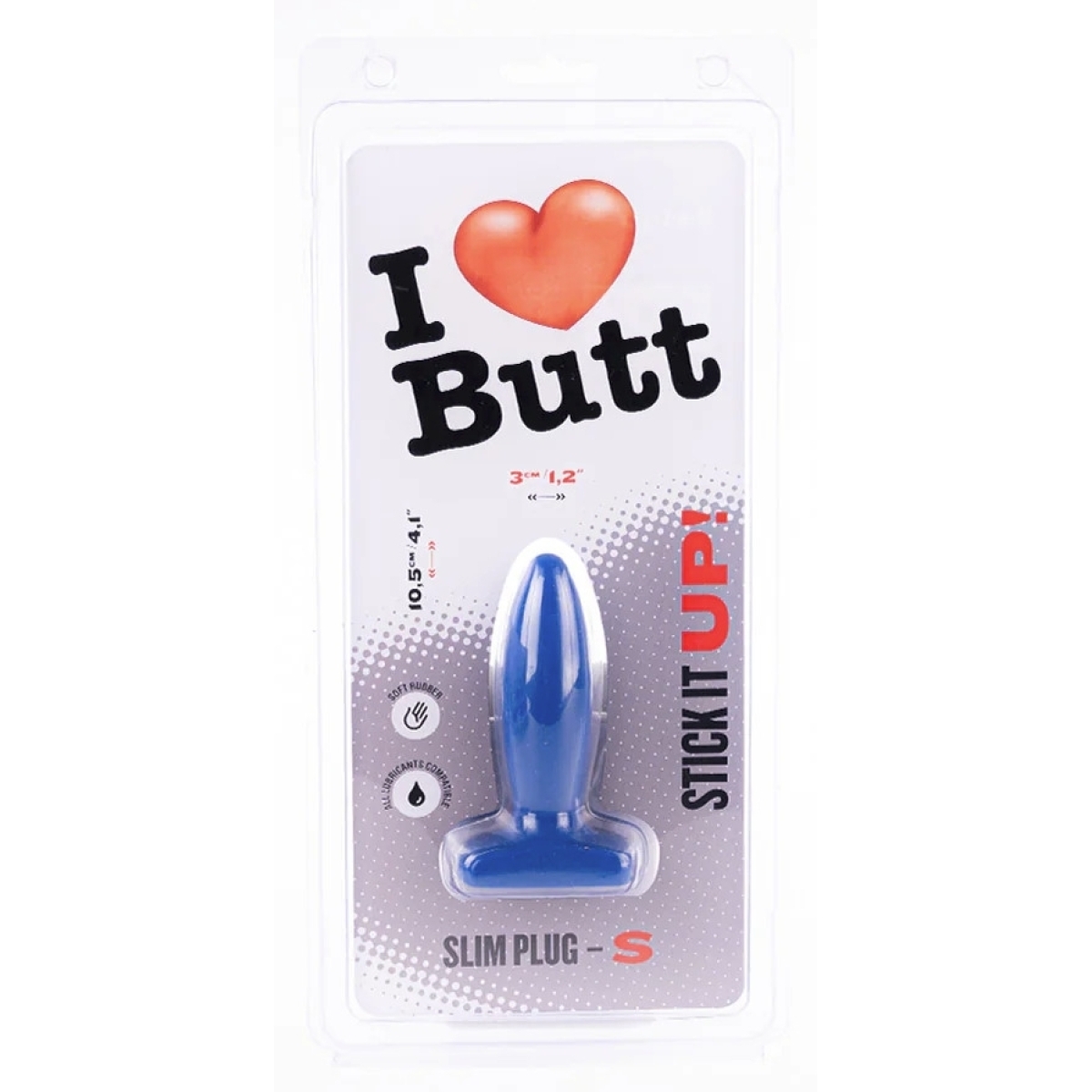 plug slim s i love butt 85 x 3 cm bleu 1