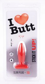 plug slim s i love butt 85 x 3 cm rouge 1