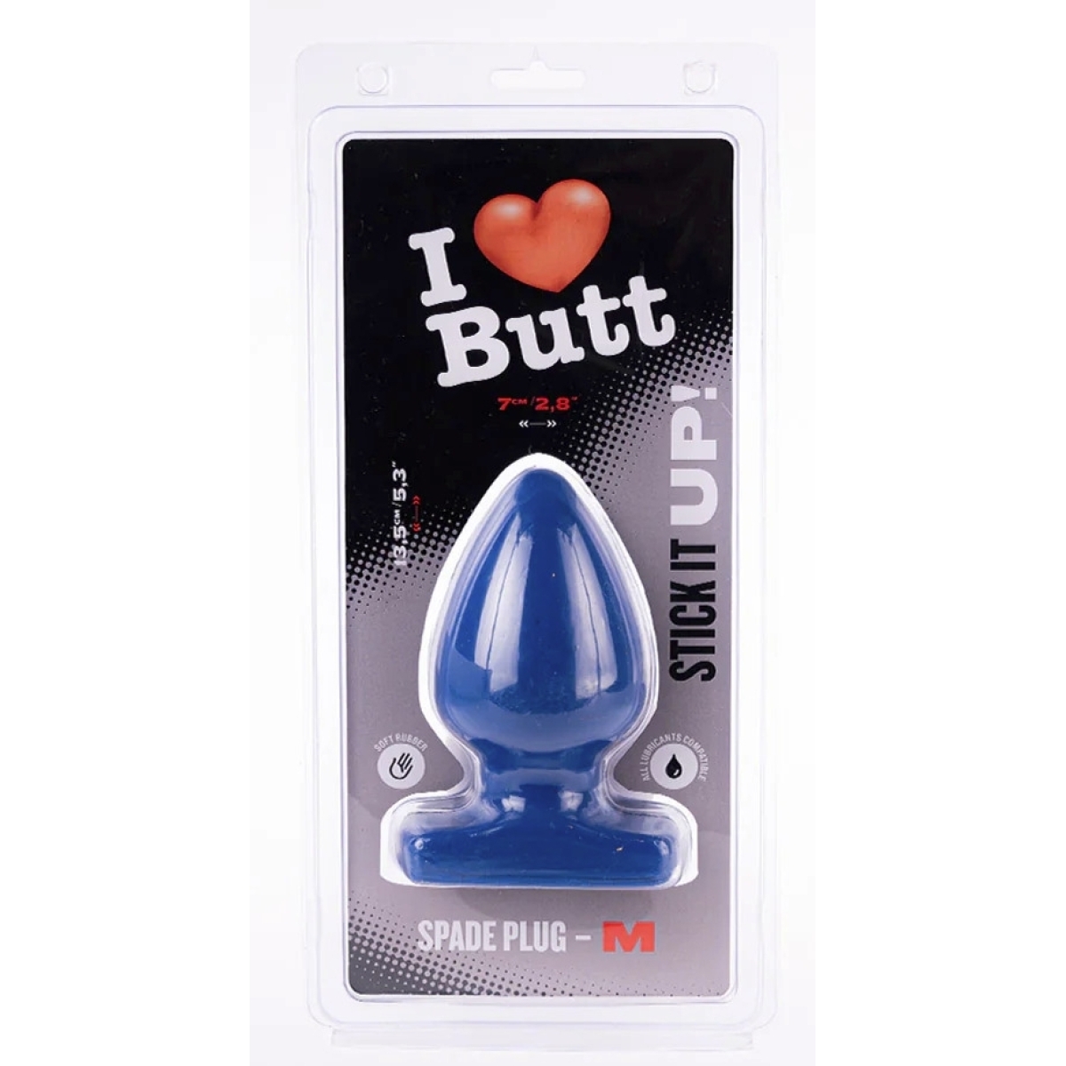 plug spade m i love butt 11 x 67 cm bleu 1