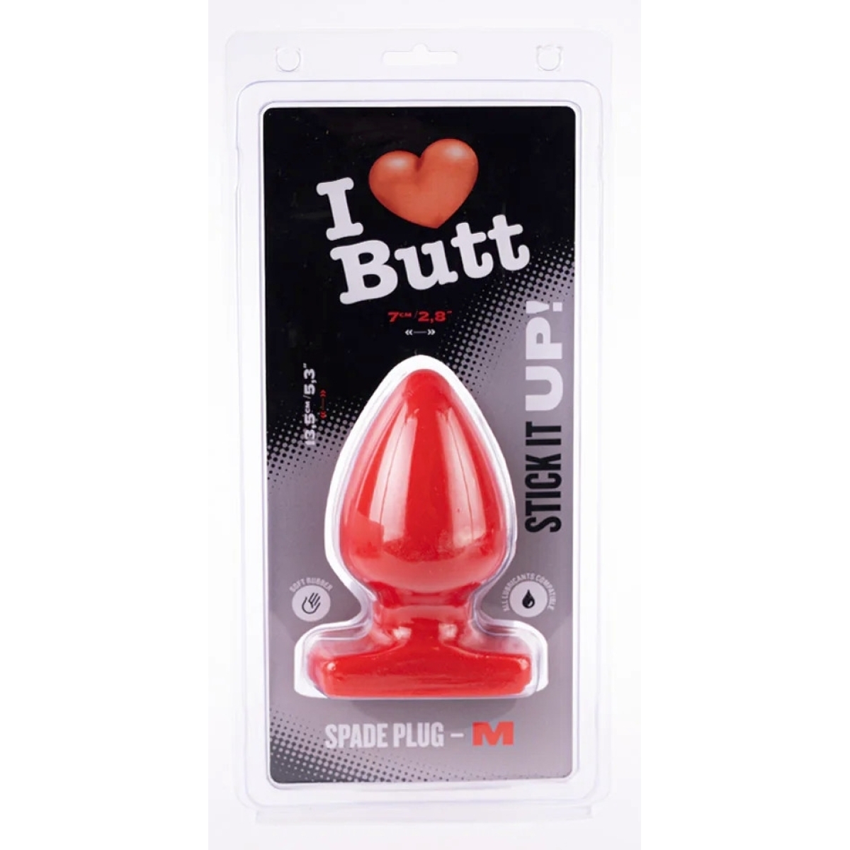 plug spade m i love butt 11 x 67 cm rouge 1