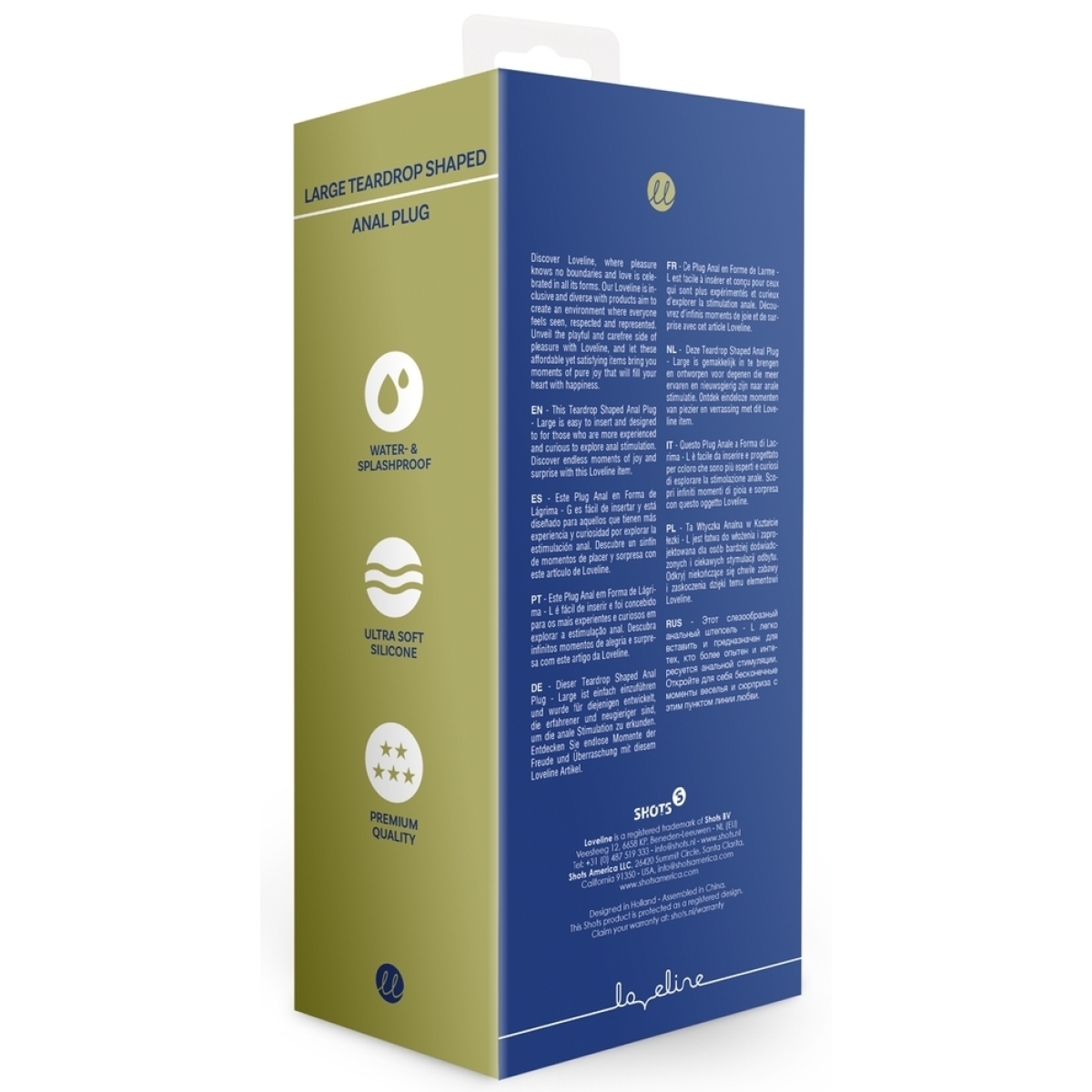 plug teardrop baltic l 12 x 4cm bleu 7