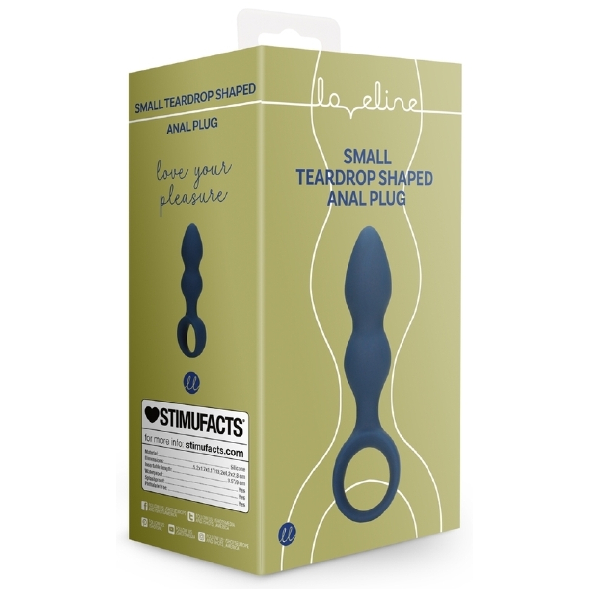 plug teardrop baltic s 9 x 3cm bleu 1