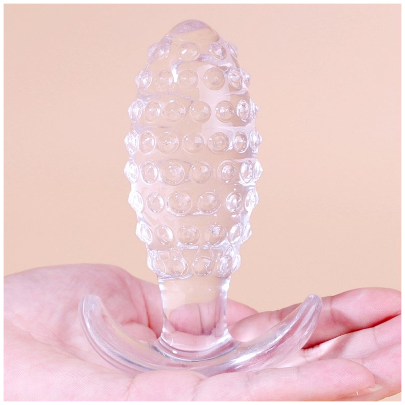 plug transparent dotted pine l 9 x 35cm