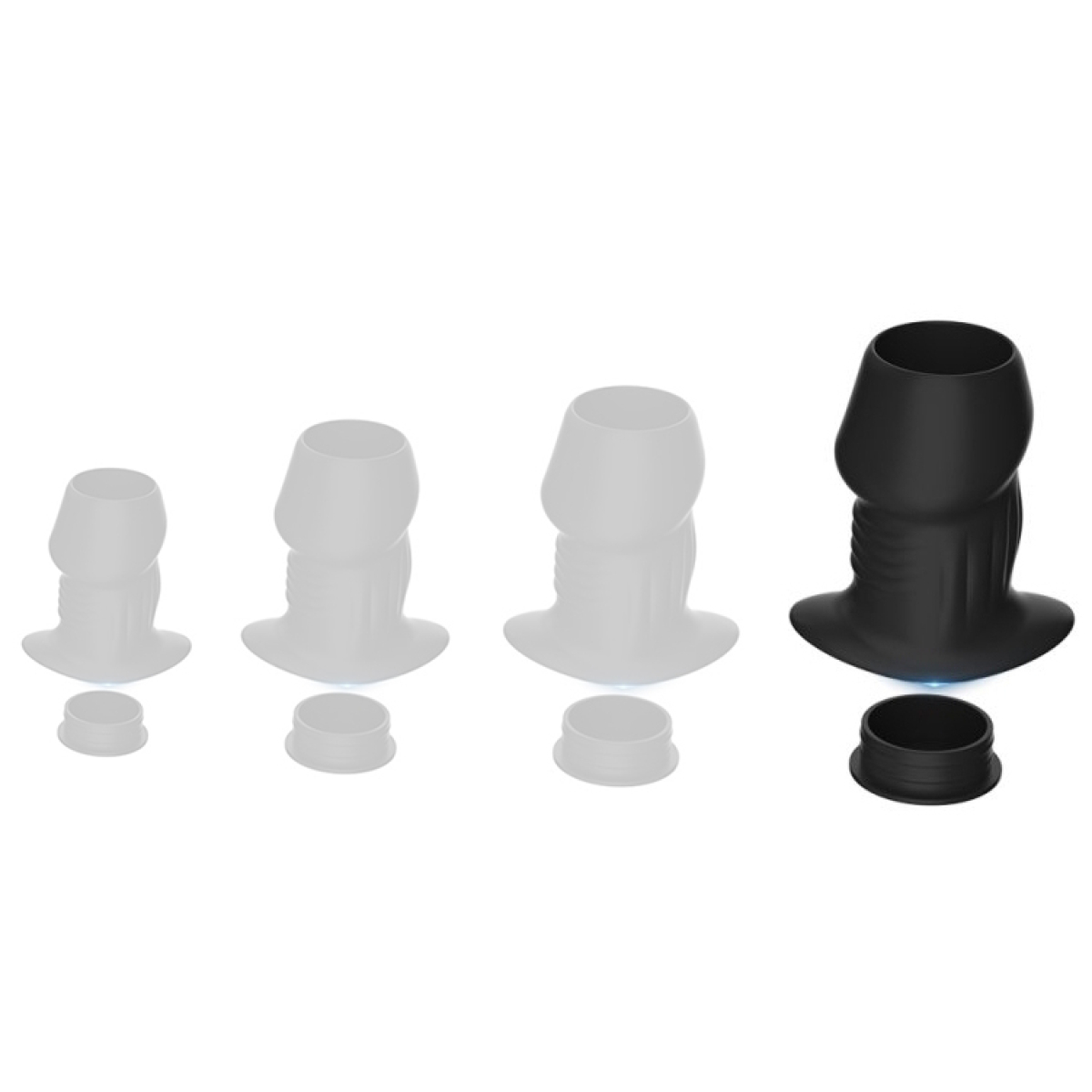 plug tunnel avec bouchon euhlo xl 9 x 6 cm noir