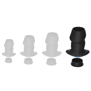 plug tunnel avec bouchon euhlo xl 9 x 6 cm noir