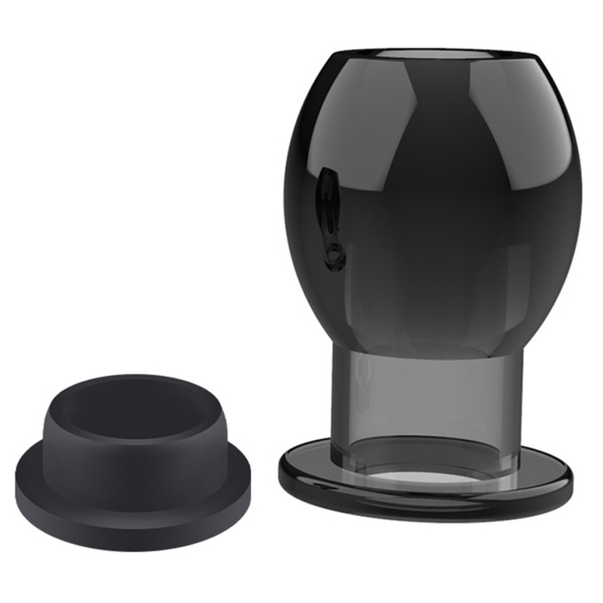 plug tunnel avec bouchon hollow stop noir 1