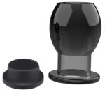 plug tunnel avec bouchon hollow stop noir 1