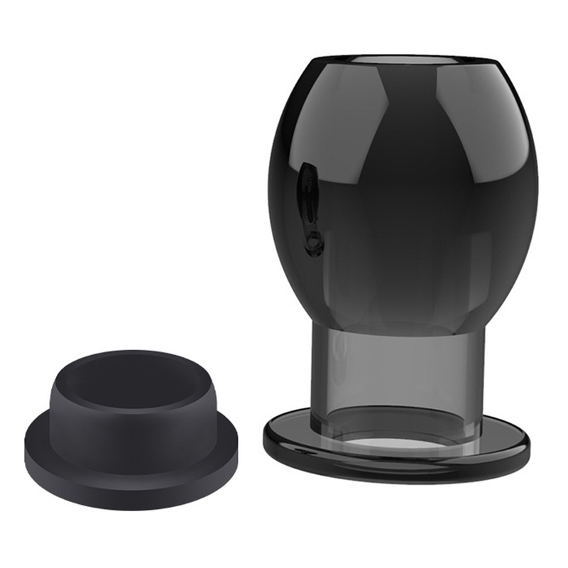 plug tunnel avec bouchon hollow stop noir 1
