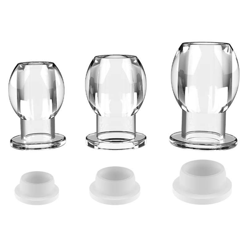 plug tunnel avec bouchon hollow stop transparent