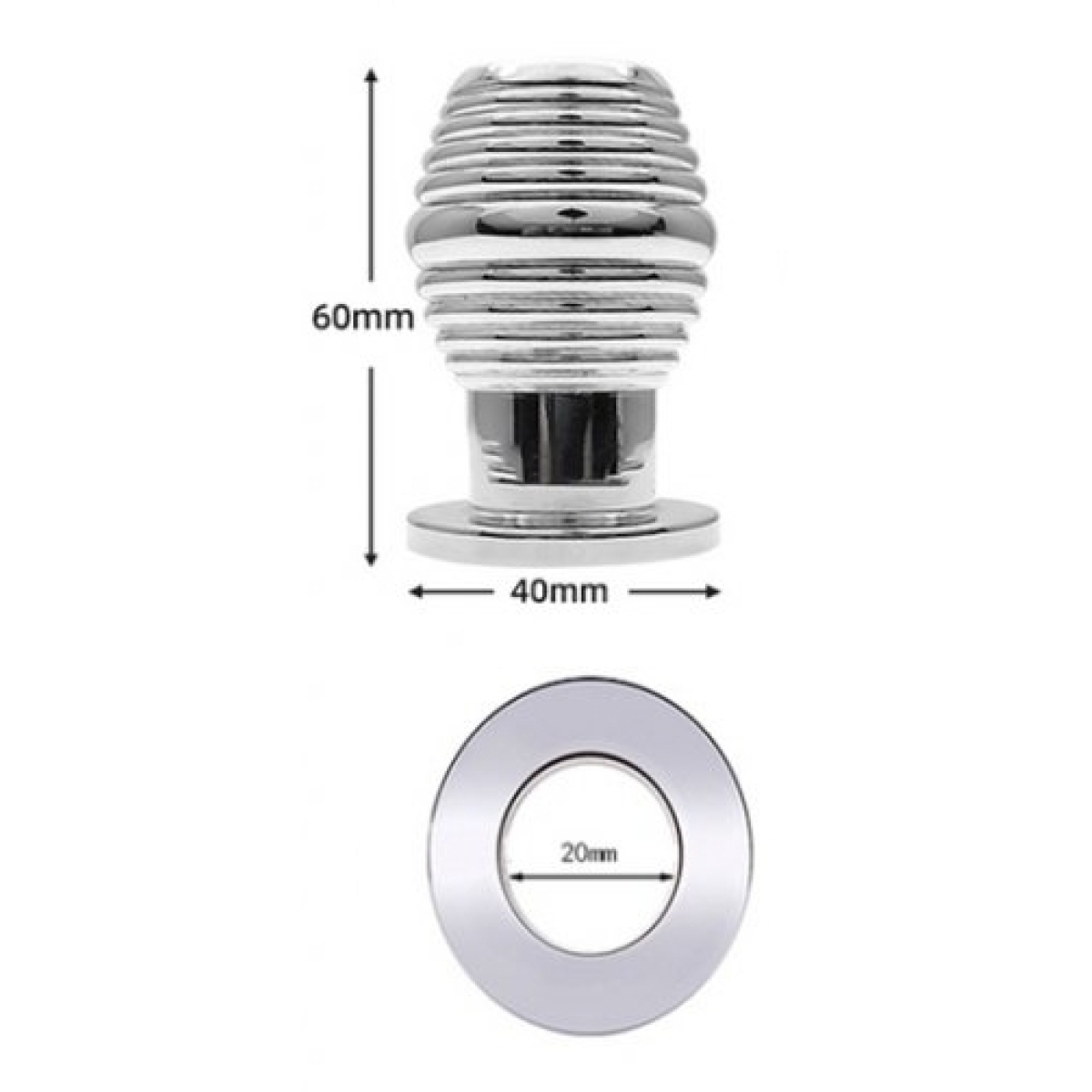 plug tunnel en metal thread hollow s 6 x 4 cm 4