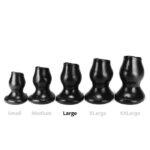 plug tunnel pig hole noir large 9 x 7 cm