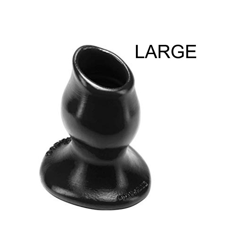 plug tunnel pig hole noir large 9 x 7 cm 2