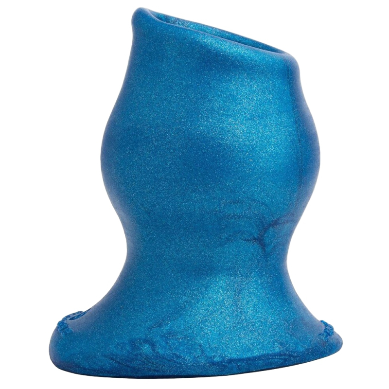plug tunnel pig hole platinum bleu 13 x 9 cm