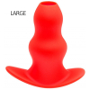 plug tunnel stretch rouge 15 x 7cm large
