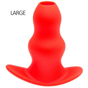 plug tunnel stretch rouge 15 x 7cm large