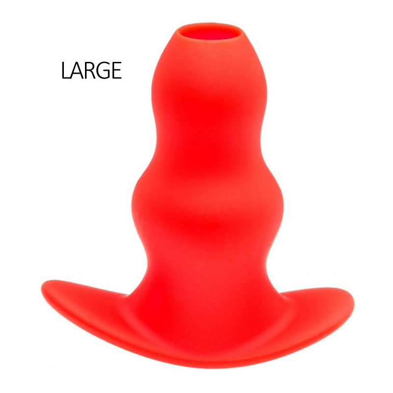 plug tunnel stretch rouge 15 x 7cm large