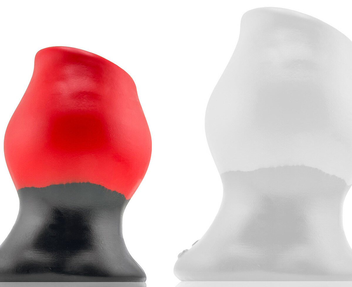 plug tunnel super max pighole xxxl noir rouge 15 x 115cm