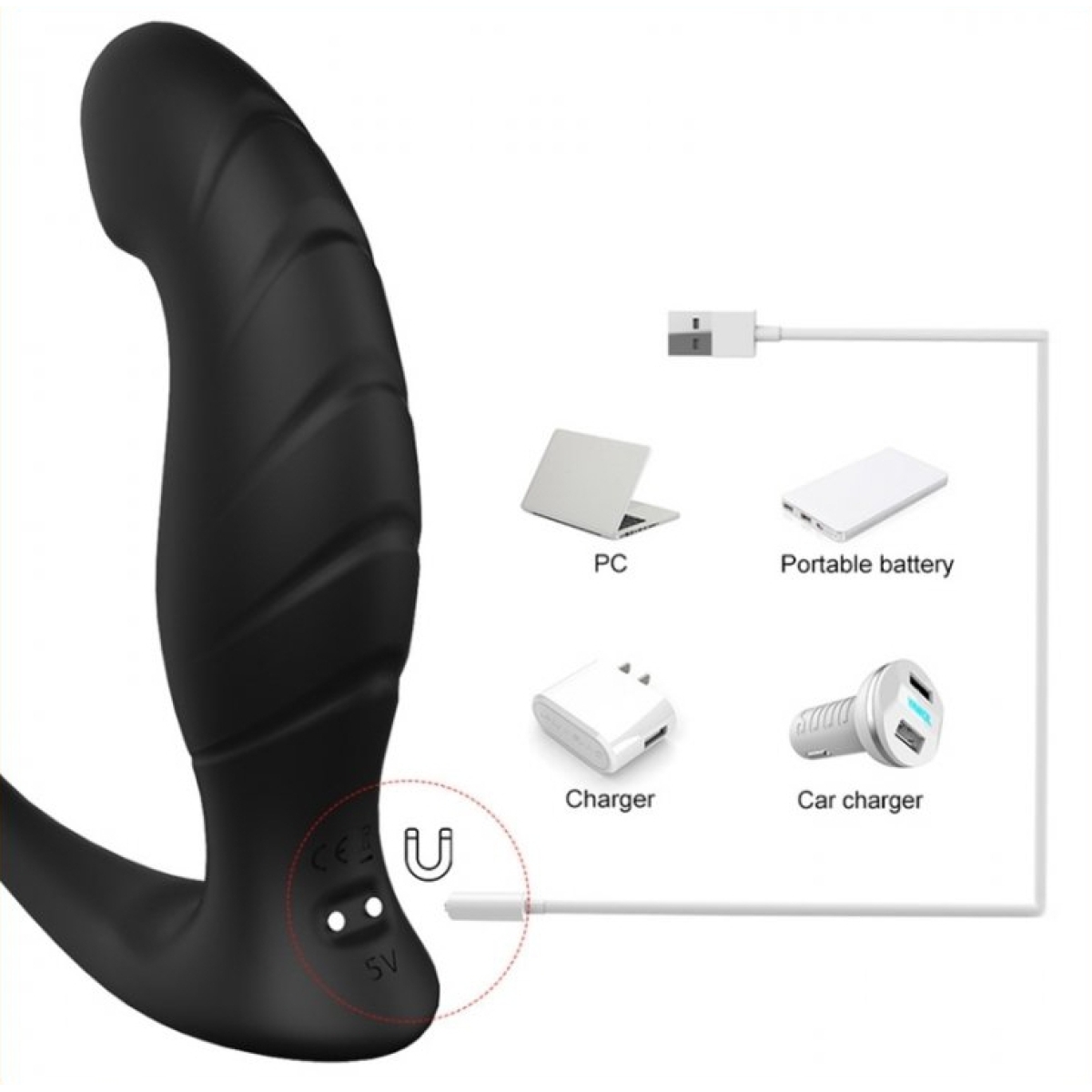 plug vibrant avec cockring wandering 11 x 3 cm 5