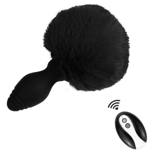 plug vibrant avec pompon tailyvibe 65 x 31cm noir