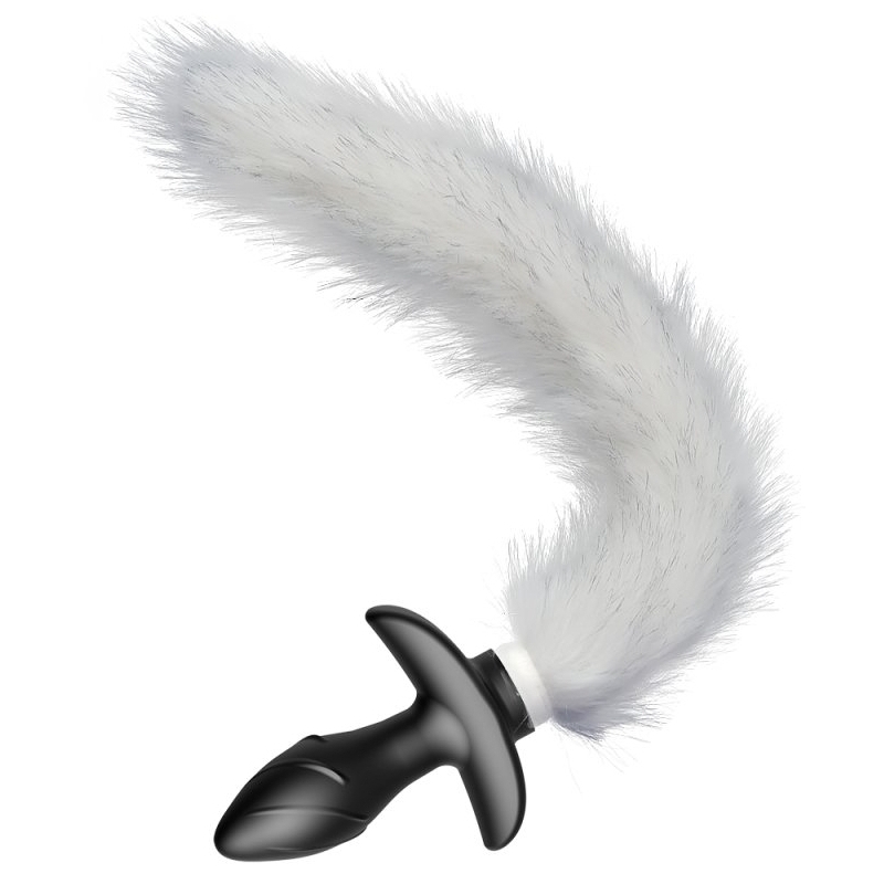 plug vibrant avec queue blanche tail curve 9 x 37cm queue 30cm 4