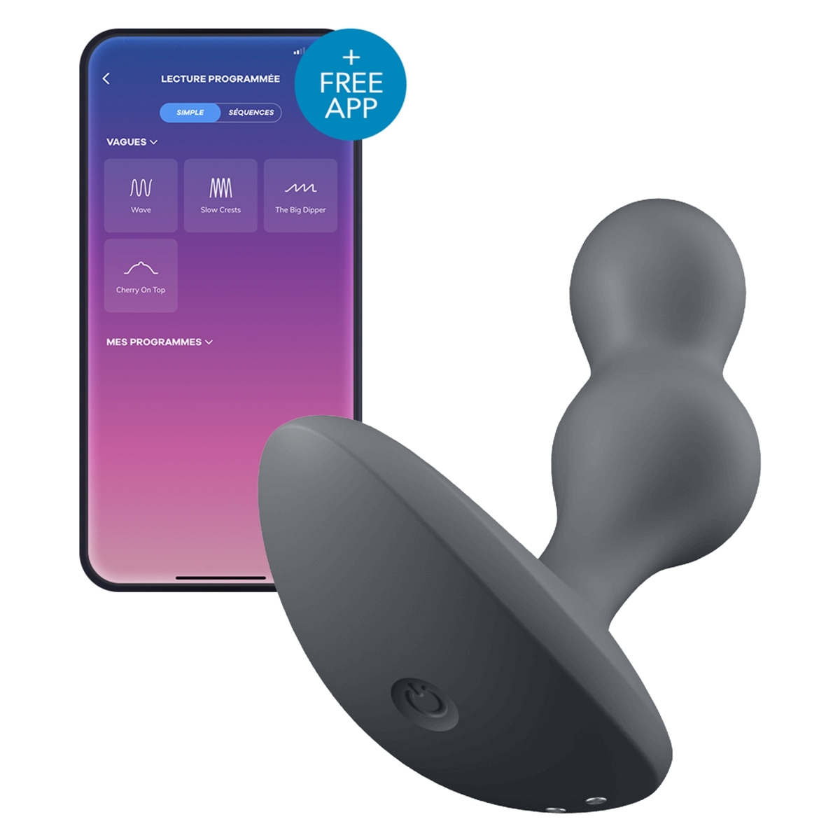 plug vibrant connecte deep diver satisfyer 8 x 33cm noir