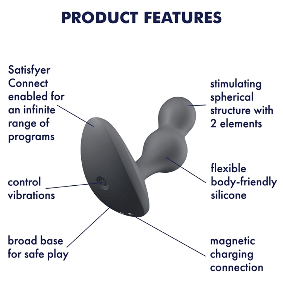 plug vibrant connecte deep diver satisfyer 8 x 33cm noir 4