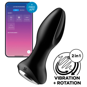 plug vibrant connecte rotator 2 satisfyer 10 x 4cm noir scaled